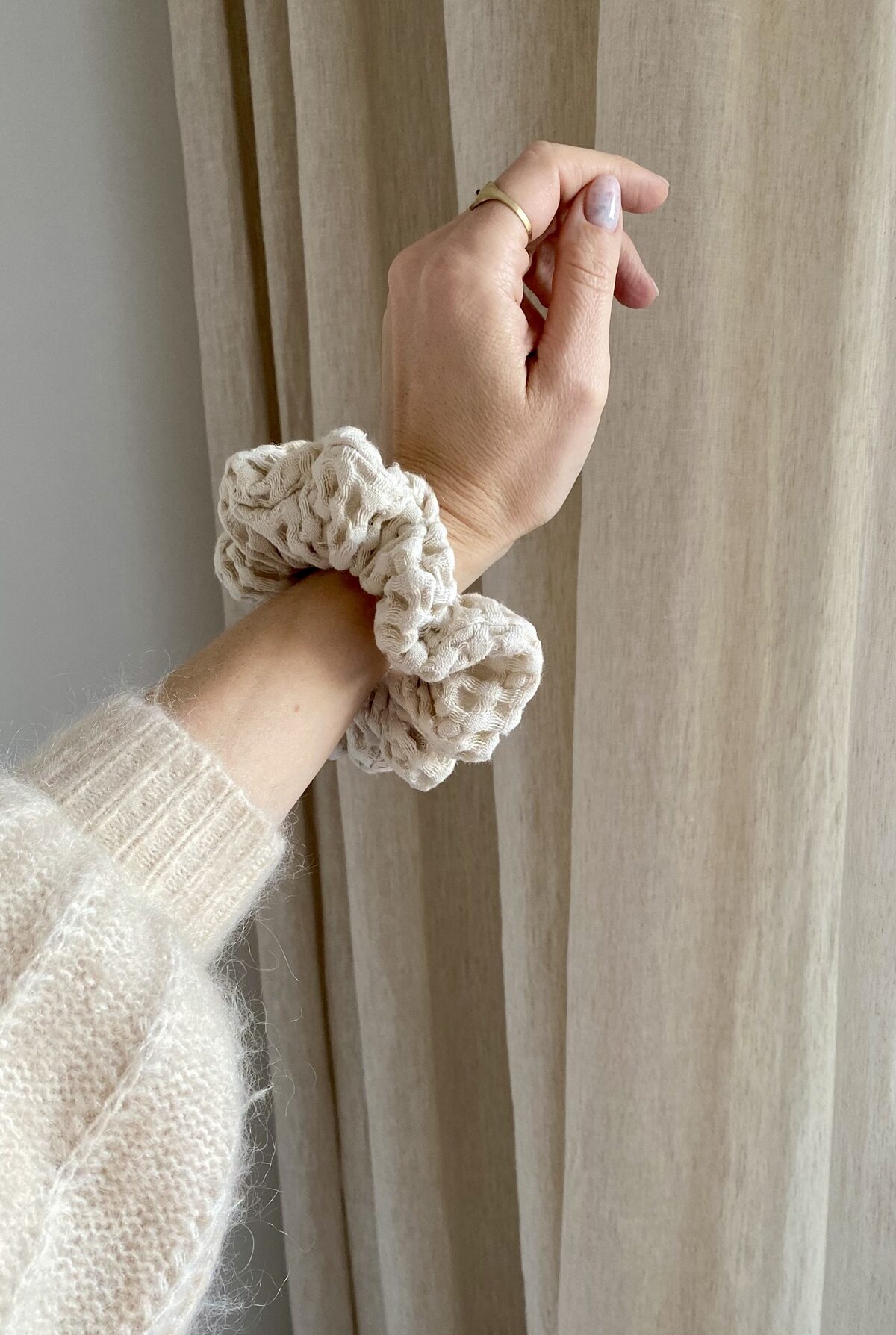 Lniana GUMKA do włosów ( wafelkowa) – 8 kolorów