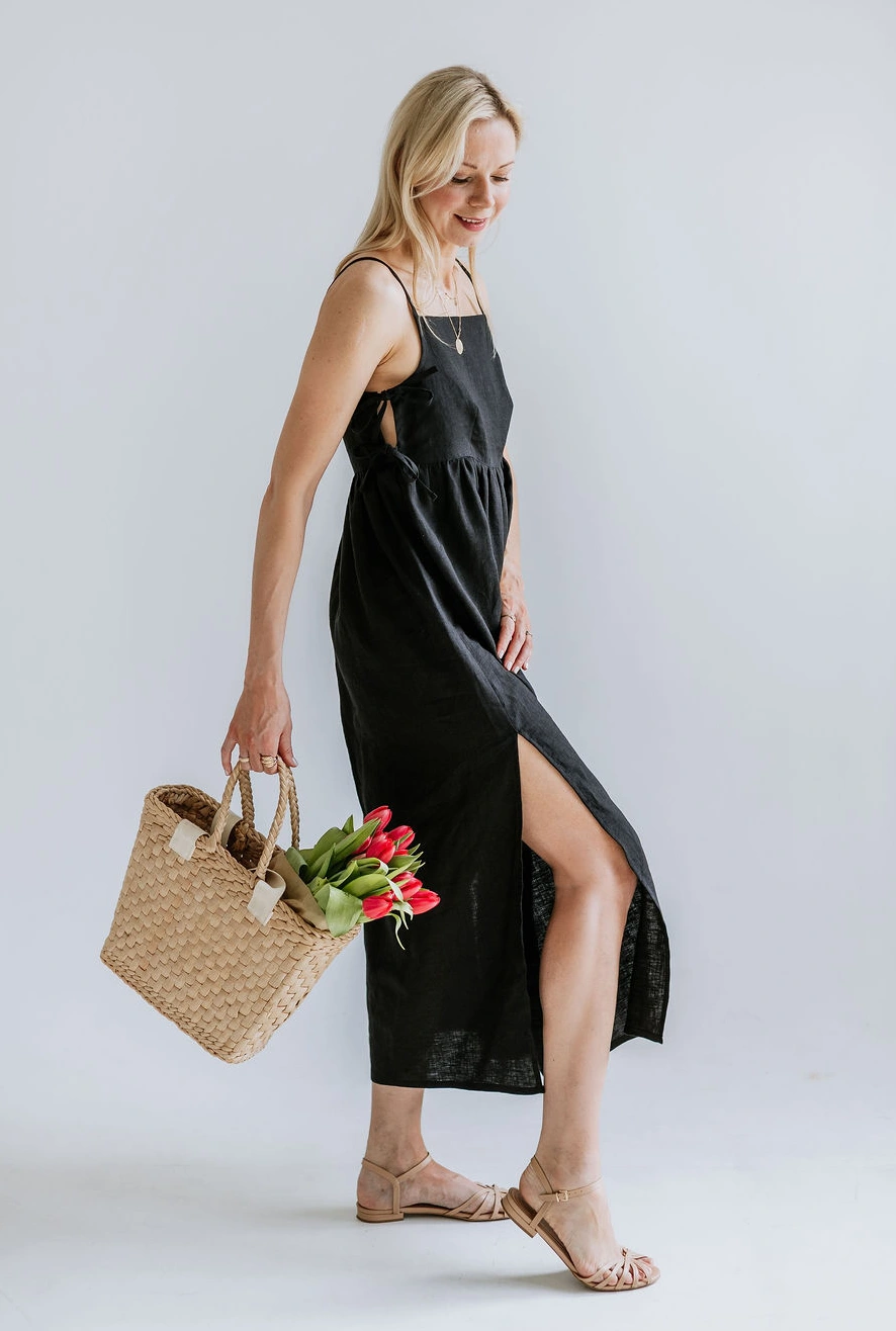 Lniana sukienka POLA maxi