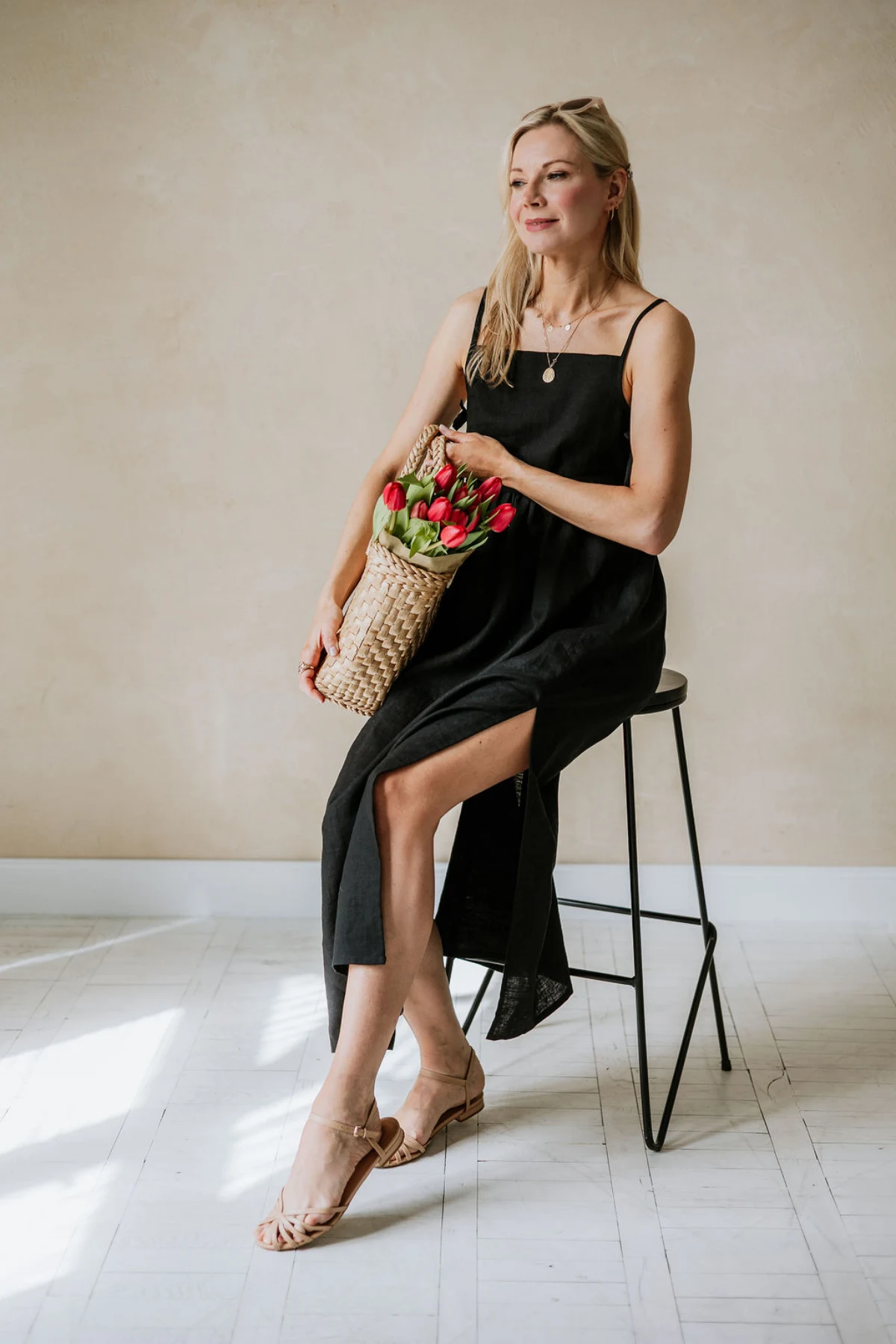Lniana sukienka POLA maxi
