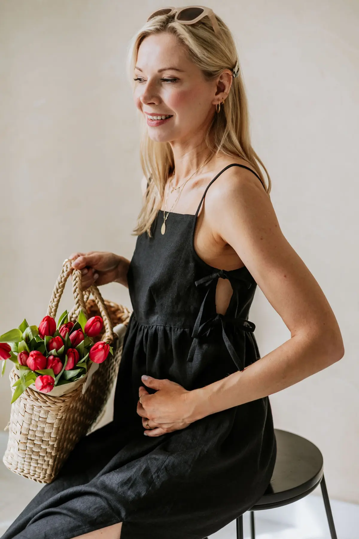Lniana sukienka POLA maxi